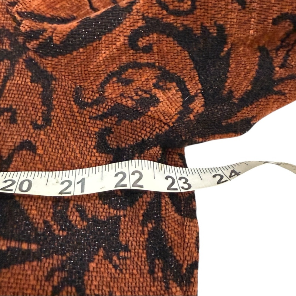 Vintage Burnt Sienna & Black Swirl Pattern Embrodered Blazer Shacket - Picture 9 of 11